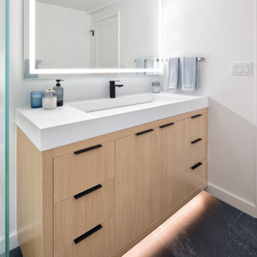Modern Masculine Guest Baths