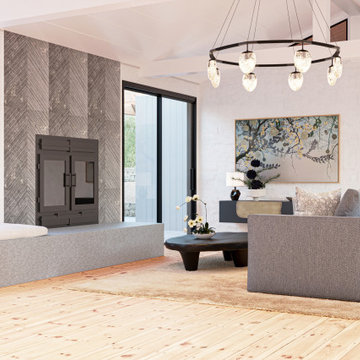 Hillside Hideaway: Living Room Gray