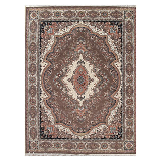 Rug Source Red Floral Tabriz Turkish Area Rug 9x13