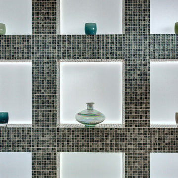 Bellevue Contemporary Bathroom with LED
