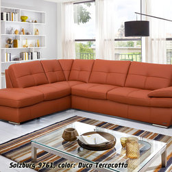 Salzburg by Nordholtz | Leather Sectional Sofa-Bed - $4,595 - Sleeper Sofas