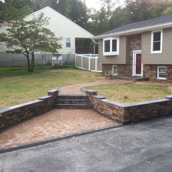 Steps and Veneer Done, Plants Soon! - Landscaping Stones And Pavers