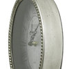 HomeRoots 11.75" Oval Vintage Wall Clock With Metal Shape