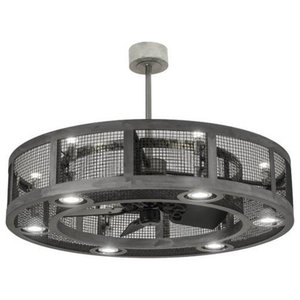 Enigma 60 Metro Gray With Led Contemporary Ceiling Fans