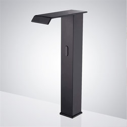 BathSelect Automatic Touchless Sensor Faucet, Black Tall - Showerheads And Body Sprays