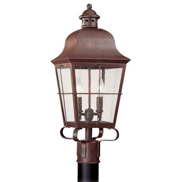 Two Light Outdoor Post Lantern in Traditional Style - 9.25 inches wide by 22.75
