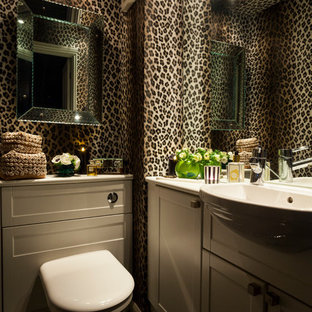 This is an example of an eclectic cloakroom in London.