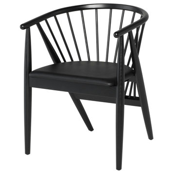 Danson Black Naugahyde Dining Chair, HGYU227