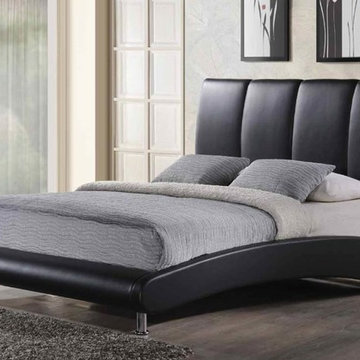 Modern Curved Bed in Black - $716.70