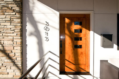 Inspiration for a contemporary exterior home remodel in Denver
