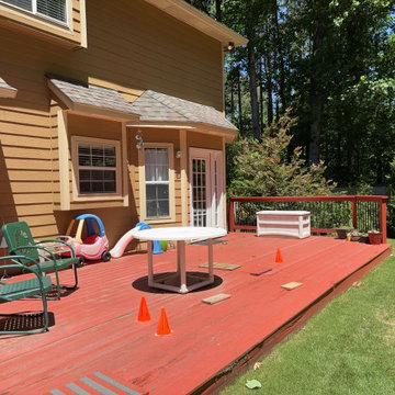 BEFORE - Trex Deck Build, Shed Roof Porch Install, and Door Replacement in Alpha