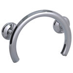 LiveWell Home Safety Solutions, LLC - 2-in-1 Tub and Shower Grab Ring with Grips and Anchors, Chrome - Grabcessories 2-in-1 Tub & Shower Grab Ring prevents falls in two key "fall risk" zones of the bathroom.  This beautiful curved Grab Ring is disguised to seemlessly integrate into your bath decor, mounting around the Hot/Cold Shower Valve Plate to hold onto while standing under the shower or around the Tub Spout to assist all ages when rising from and declining to seated position in the tub. The Grab ring is constructed from non-corrosive stainless steel, includes no-slip rubber grips, supports up to 500 lbs, and offers a sleek curved design to blend in with your existing fixtures.