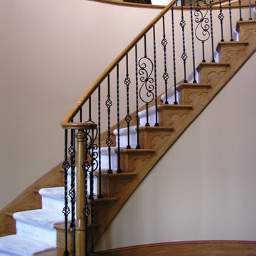 Portico Railing, Interior Railing and Front Doors in Columbus NJ