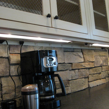 Reclaimed Beams & Repurposed Cabinets