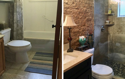 Reader Bathroom: They Ditch the Tub and Add a Feature Wall