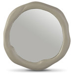 Meridian Furniture - Armada Aluminum Mirror, Taupe, 30" W D x 30" H - Indulge in the allure of the Taupe Armada Mirror by Meridian Furniture. Its captivating design and luxurious Taupe elevate any space with effortless elegance. Crafted with precision and durability in mind, this stunning piece becomes the focal point of gatherings, fostering moments of connection and warmth. Embrace sophistication and style with the Armada Mirror, a testament to exquisite taste and timeless beauty.