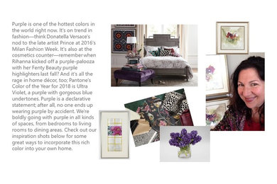 DESIGNING WITH PURPLES....PANTONE COLOR OF THE YEAR