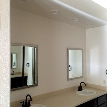 Updated master bathroom lighting