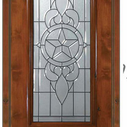 Prehung Exterior Single Door 80 Alder Brazos 1 Panel 3/4 Lite Glass - Front Doors