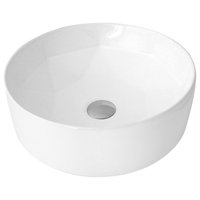 STYLISH Porcelain Round 15-3/4-inches Vessel Ceramic Bathroom Sink White