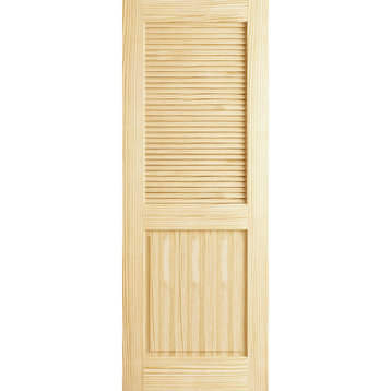 Classic Louver/Panel Passage Door Unfinished, 36"x80"x1.375"