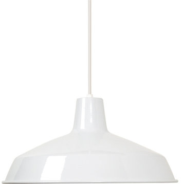 Nuvo Lighting 76/283 1 Light 16"W Warehouse Pendant - White