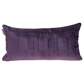 Parkland Collection Iphis Transitional Purple Throw Pillow PILL21385P