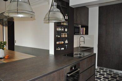 Inspiration pour une cuisine design.