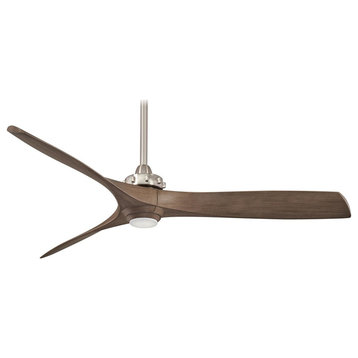 Aviation LED 60" Ceiling Fan, Brushed Nickel