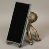 Set of 2 Gold Cast Iron Octopus Phone Holder Stand Decorative Bookend Home Deco