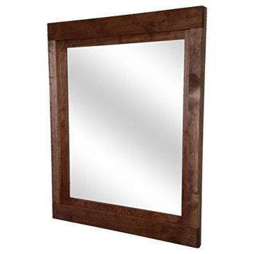 English Chestnut Farmhouse Style Vanity Mirror 24"w x 30"h