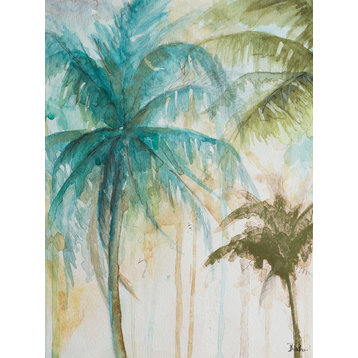 "Watercolor Palms in Blue I" Canvas Art, 16"x24"