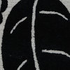 Hand-Tufted Soft Hand Wool/ Art Silk Black/Ivory Area Rug (5 x 8)