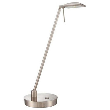 George's Reading Room Table Lamp, Brushed Nickel