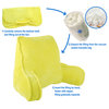 Supersoft Bedrest Lounger Backrest With DIY Filling, Butter Cup