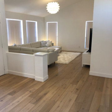 Wide plank, French oak, UV-cured oil finish, engineered hardwood floor