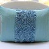 Handmade 26"x26" Greek Applique & Foil Ivory Velvet Cushion Cover - Greek Irene