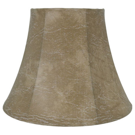 Faux Leather Bell Lampshade, 9"