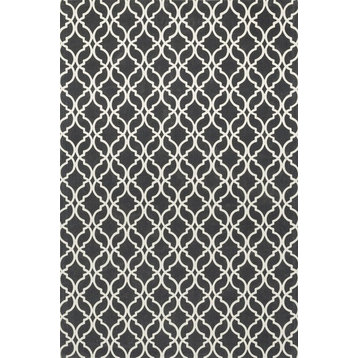 Loloi Rugs Geo Collection Charcoal and Ivory, 2'3"x3'9"