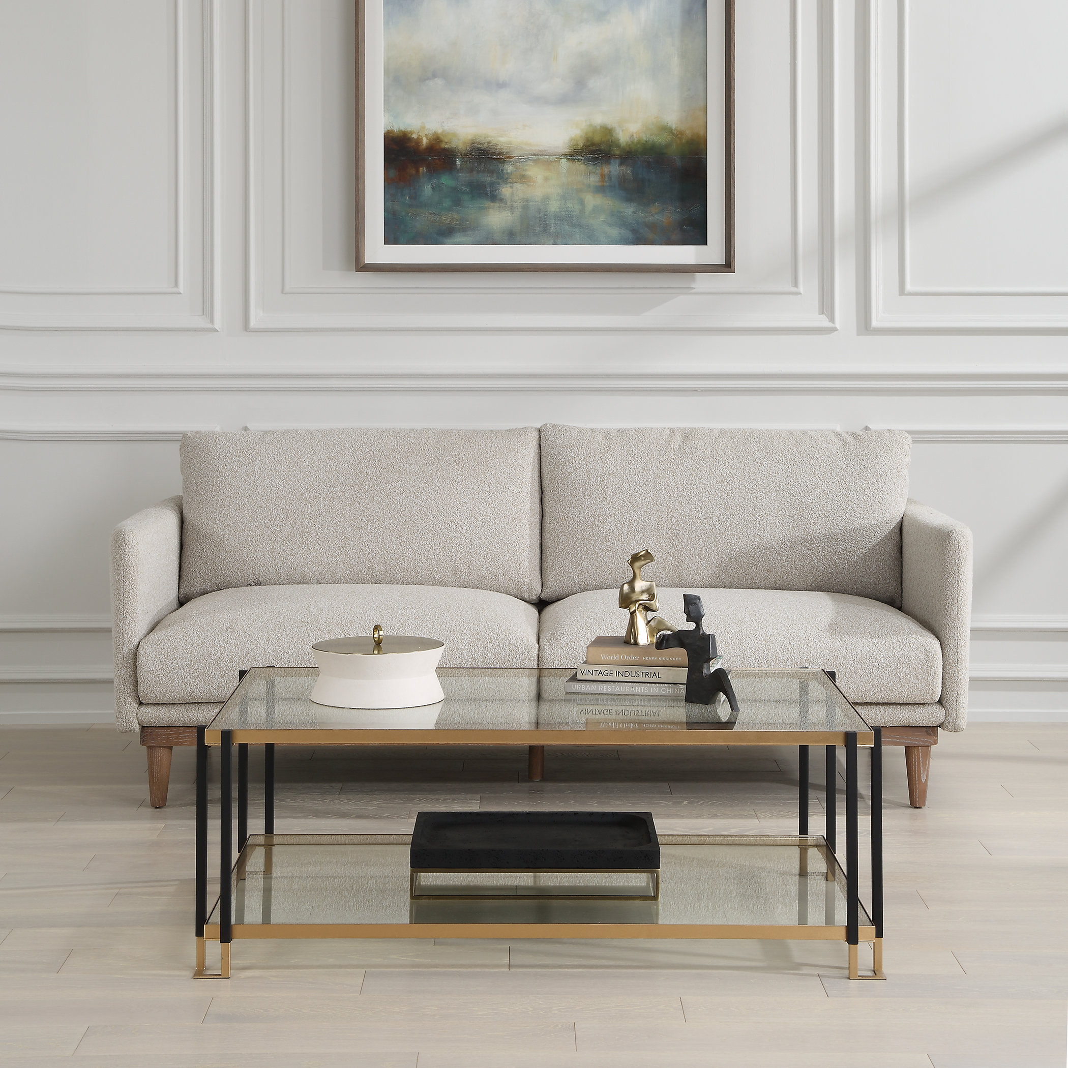 Uttermost 24846 Kentmore Glass Coffee Table - Contemporary - Coffee ...