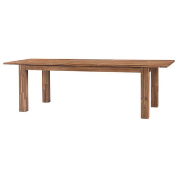 New Pacific Direct Bedford 20" Wood Butterfly Dining Table in Brushed Brown