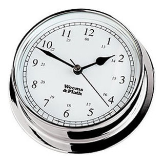 Weems and Plath Chrome Endurance 125 Quartz Clock - Beach Style