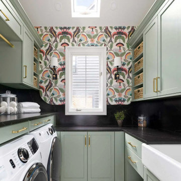 Cheerful Laundry Room Remodel in Birmingham, MI