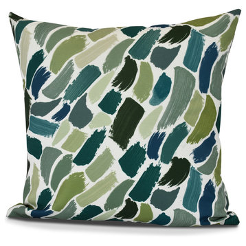 Wenstry, Geometric Print Outdoor Pillow, Green, 16" x 16"