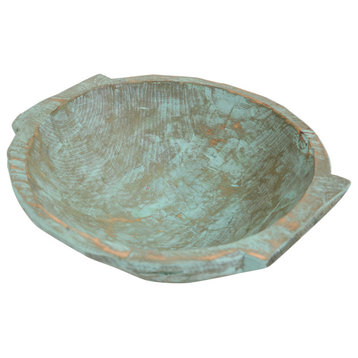 Chubster Deep Wooden Dough Bowl With Handles-Batea-Trencher, Mint
