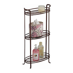 3-Tier Bathroom Shelf - Bronze - Bathroom Cabinets