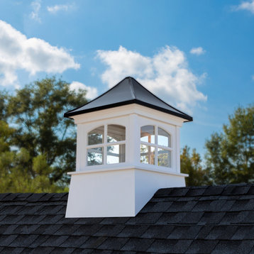 Windsor Vinyl Cupola With Black Aluminum Roof 54" x 82" by Good Directions