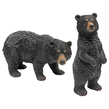 Design Toscano Set of Walking & Standing Black Bears
