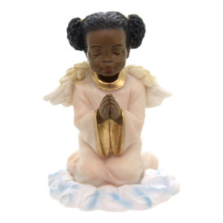 Black Art Praying Angel Girl African American Collectible Figurines, 3. ...