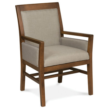 Laguna Occasional Chair, 8703 Alabaster Fabric, Finish: Walnut